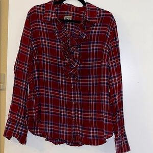 Converse one star flannel long sleeve blouse xl